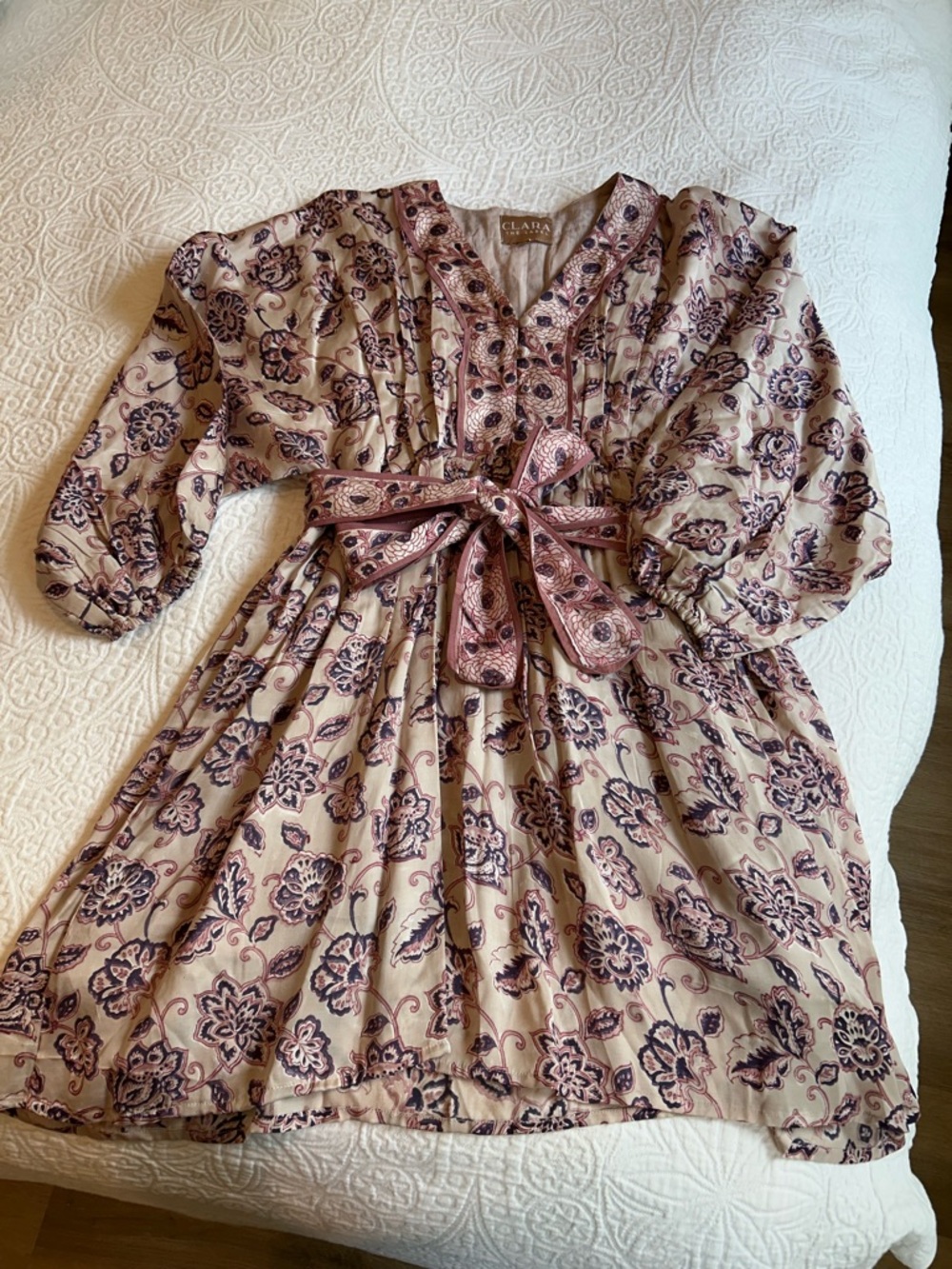 Clara the Label Floral Boho Dress with Sash